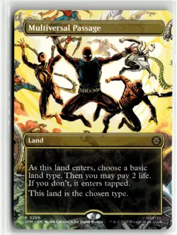 Multiversal Passage 0206 Borderless Spider Man MTG Magic The Gathering Card NM - Image 1