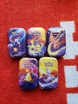 Pokemon TCG Kanto Power Mini Tins Set Of 5 New Factory Sealed 2019 G19 - Image 1