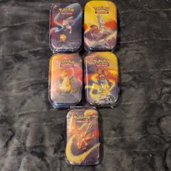 Pokemon TCG Kanto Power Mini Tins Set Of 5 New Factory Sealed 2019 g19 - Image 1