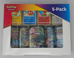 Lot of TWO Pokemon TCG Tin Kanto Power 5 Mini Tin Box Set Good Condition Sealed 820650100642 - Image 2