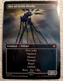 Sire of Seven Deaths 292 Foundations Alt Art, Borderless mythic MTG Magic - Image 1