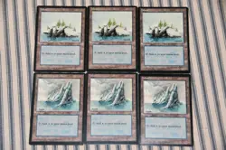Magic the Gathering - Vintage - Island Land Mana - Ice Age - 6x - Image 1