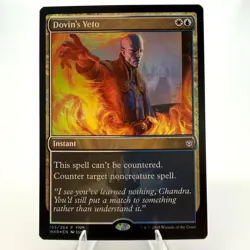 Magic The Gathering War of the Spark Dovin's Veto FOIL NM - Image 1