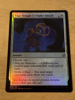 MTG Your Temple Is Under Attack FOIL ** Battle for Baldur's Gate ** English (NM) - Image 1