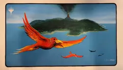 MTG Birds of Paradise Dominaria Remastere Black Stitched Gaming Playmat SD - Image 1
