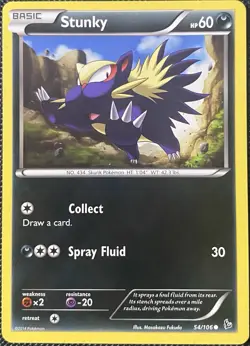 Stunky 54/106 Flashfire Regular - Pokemon Card - Image 1