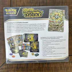 Surging Sparks Pokemon Center ETB Sealed Elite Trainer Box Pokemon TCG w/ Tear - Image 2