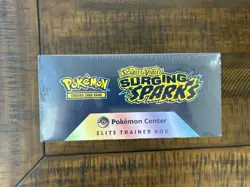 Surging Sparks Pokemon Center ETB Sealed Elite Trainer Box Pokemon TCG w/ Tear - Image 5