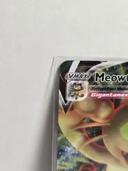 *FULL ART* Pokemon Meowth VMAX SWSH005 Sword & Shield Promo Holo - Image 2
