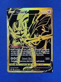 Zacian V SWSH076 + Zamazenta V SWSH077 2 Card Ultra Rare Pokemon Set - NM - Image 2