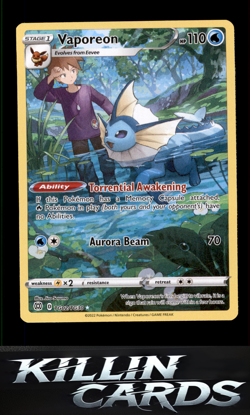 Vaporeon TG02/TG30 Pokemon Ultra Rare SWSH09: Brilliant Stars Trainer Gallery Ca - Image 1