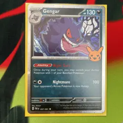 Pokemon TCG Halloween Trick Or Trade 2024 Gengar #57/91 Cosmos Uncommon - Image 1