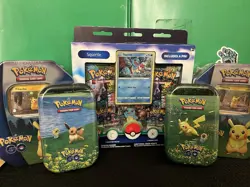 Pokemon TCG: Pokemon GO Bundle - Squirtle Collector’s Pin Box - X4 Tins - Sealed - Image 2