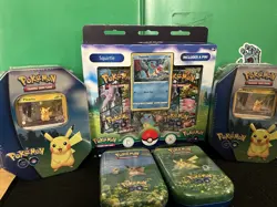 Pokemon TCG: Pokemon GO Bundle - Squirtle Collector’s Pin Box - X4 Tins - Sealed - Image 3
