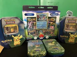Pokemon TCG: Pokemon GO Bundle - Squirtle Collector’s Pin Box - X4 Tins - Sealed - Image 4