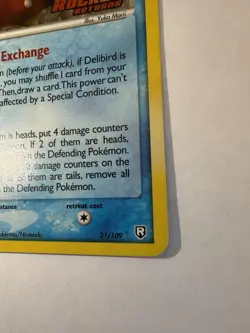 Pokemon TCG Delibird Team Rocket Returns Reverse Holo Rare 21/109 70 HP - Image 2