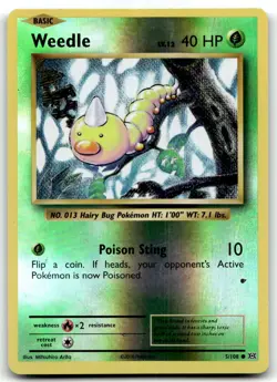 Weedle 5/108 XY - Evolutions Common Reverse Holo Pokemon TCG LP - Image 1