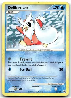 Delibird 36/106 Great Encounters Uncommon Unlimited Pokemon TCG MP - Image 1