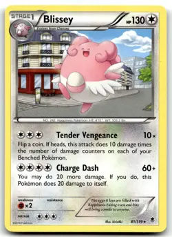 Blissey 81/119 XY - Phantom Forces Rare Normal Pokemon TCG LP - Image 1