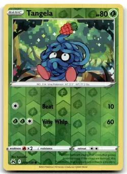 Tangela 004/159 Crown Zenith Common Reverse Holo Pokemon TCG LP - Image 1