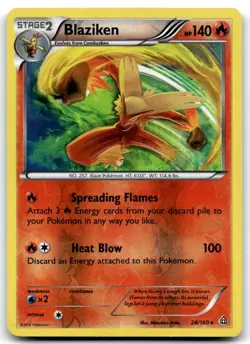 Blaziken 28/160 XY - Primal Clash Holo Rare Reverse Holo Pokemon TCG MP - Image 1