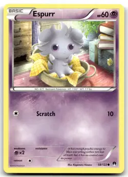 Espurr 58/122 XY - BREAKpoint Common Normal Pokemon TCG NM - Image 1