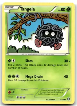 Tangela 1/114 XY - Steam Siege Common Unlimited Pokemon TCG MP - Image 1