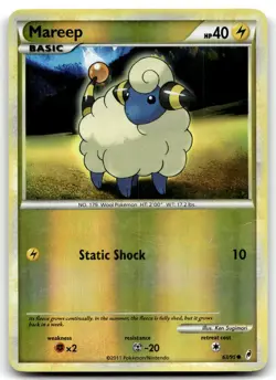Mareep 63/95 Call of Legends Common Reverse Holo Pokemon TCG HP - Image 1