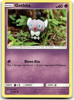 Gothita 52/145 SM - Guardians Rising Common Normal Pokemon TCG MP - Image 1
