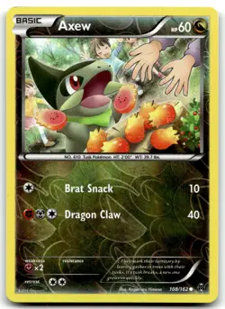 Axew (108) 108/162 XY - BREAKthrough Common Reverse Holo Pokemon TCG MP - Image 1