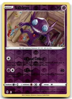 Sableye 067/203 SWSH07: Evolving Skies Common Reverse Holo Pokemon TCG NM - Image 1