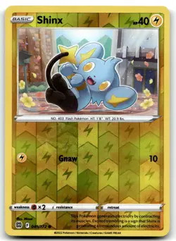 Shinx 049/172 SWSH09: Brilliant Stars Common Reverse Holo Pokemon TCG LP - Image 1