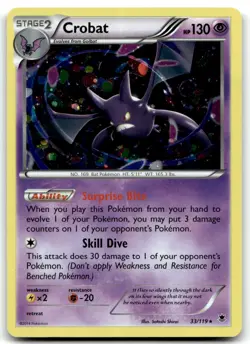 Crobat - (Cosmos Holo) 033/119 Promo Holo Pokemon TCG LP - Image 1