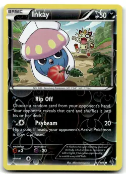 Inkay 41/108 XY - Roaring Skies Common Reverse Holofoil Pokemon TCG NM - Image 1