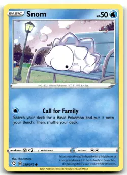 Snom 029/072 Shining Fates Common Normal Pokemon TCG LP - Image 1