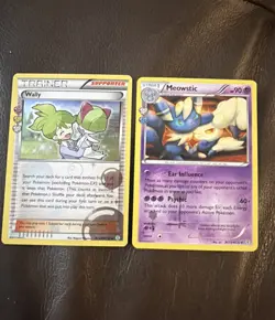 Pokemon TCG Wally RC27/RC32 Generations Reverse Holo + Generations Meowstic - Image 1