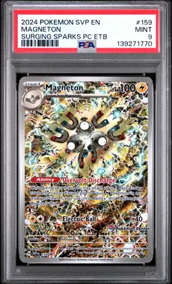 2024 Pokemon SVP EN-SV Black Star Promo Magneton Pokemon Center #159 PSA 9 - Image 1