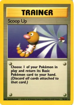 Pokemon Scoop Up Trainer 78/102 Base Set Unlimited Non-Holo FREE SHIPPING - Image 1