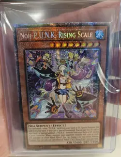 Yugioh Noh-P.U.N.K. Rising Scale (Starlight Rare) BLMM 1st Edition - Image 1