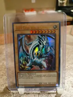 Yugioh Blue-Eyes White Dragon LOB-EN001 Legend of Blue Eyes 25th Anniversary - Image 1