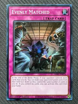 Yugioh Evenly Matched 1st Edition Super Rare RA01-EN074 NM - Image 1