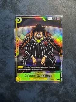 OP04-100 Capone “Gang” Bege Alt Art PRB01 The Best One Piece Card Game TCG - Image 1
