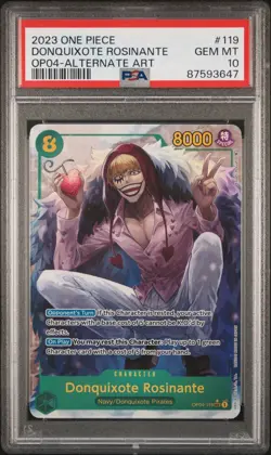 Donquixote Rosinante (Alternate Art) OP04-119 Kingdoms of Intrigue Foil PSA 10 - Image 1