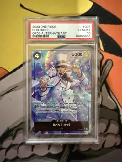 2023 One Piece Awakening Of The New Era Rob Lucci Alt Art OP05-093 PSA 10 - Image 1