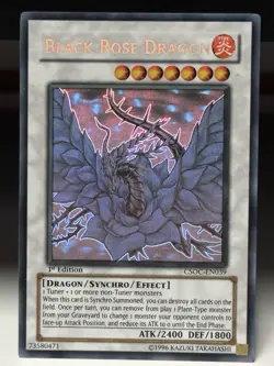 Black Rose Dragon (Ghost Rare) CSOC-EN039 Crossroads of Chaos 1st Edition - Image 1