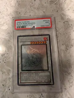 2008 Yu-Gi-Oh! BLACK ROSE DRAGON CSOC-EN039 Ghost Rare Unlimited PSA 9 Mint! - Image 1