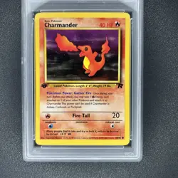 2000 Pokemon Charmander 1st Edition #50/82 Team Rocket PSA 9 Mint - Image 2