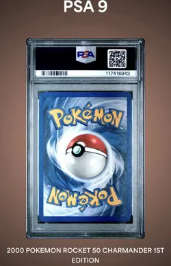 2000 Pokemon Team Rocket 1st Edition Charmander #50 PSA 9 MINT - Image 2