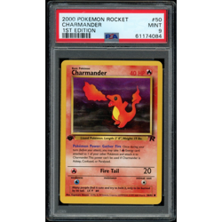 2000 Pokemon Team Rocket 1st Edition Charmander #50 PSA 9 MINT - Image 1