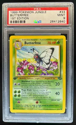 1999 Pokemon Jungle 1st Edition Butterfree #33/64 PSA 9 - Image 1